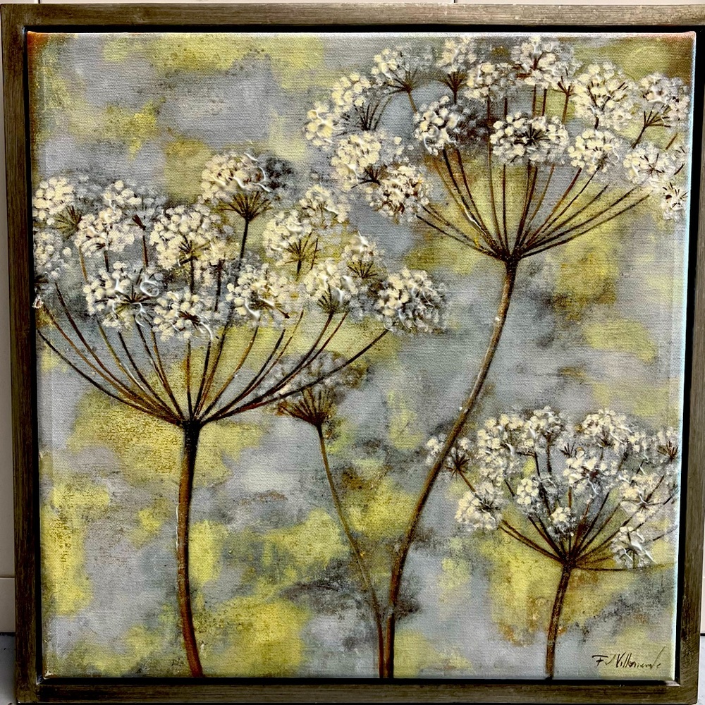 Author's Painting of Dill Weeds, Oil on a Canvas, Ready To Hang